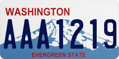 WA license plate AAA1219