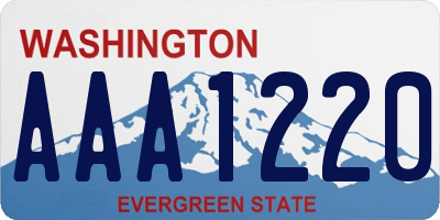 WA license plate AAA1220