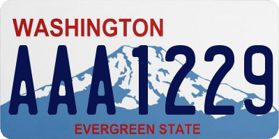 WA license plate AAA1229