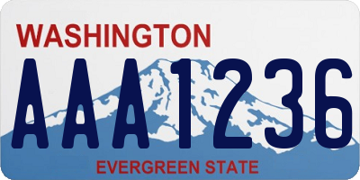 WA license plate AAA1236