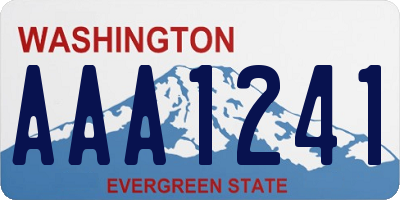 WA license plate AAA1241