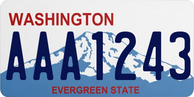 WA license plate AAA1243