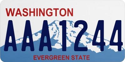 WA license plate AAA1244