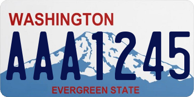 WA license plate AAA1245