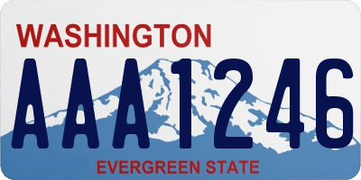 WA license plate AAA1246