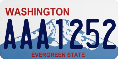 WA license plate AAA1252