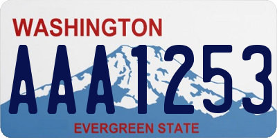WA license plate AAA1253