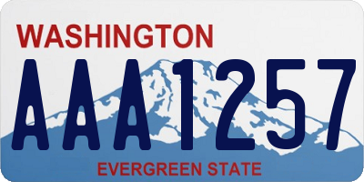 WA license plate AAA1257