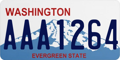 WA license plate AAA1264