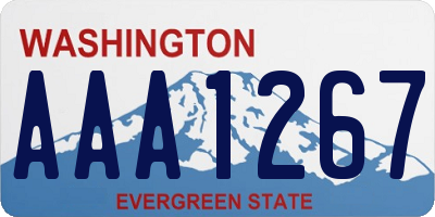 WA license plate AAA1267