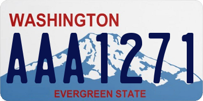 WA license plate AAA1271