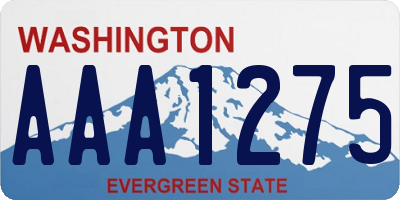 WA license plate AAA1275