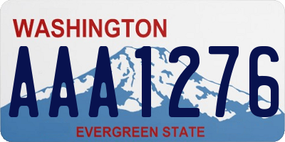 WA license plate AAA1276