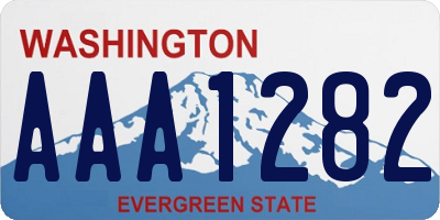 WA license plate AAA1282