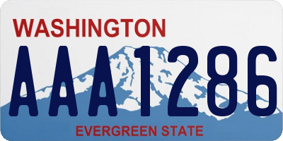 WA license plate AAA1286