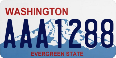 WA license plate AAA1288