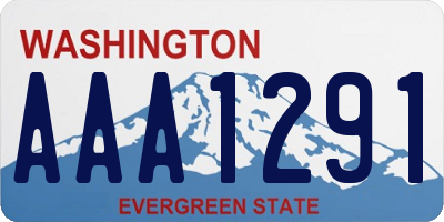 WA license plate AAA1291