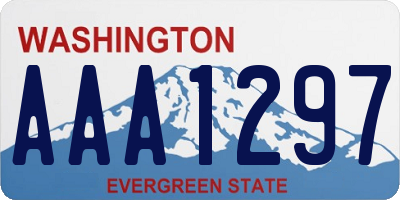 WA license plate AAA1297