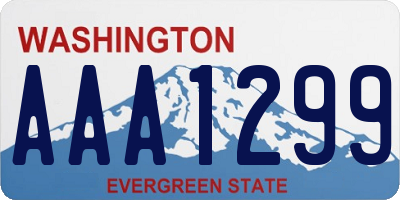 WA license plate AAA1299