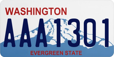 WA license plate AAA1301