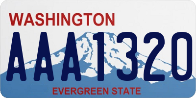 WA license plate AAA1320