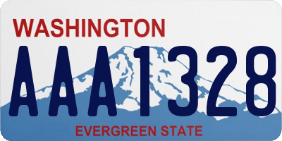 WA license plate AAA1328