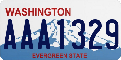 WA license plate AAA1329