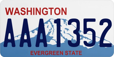WA license plate AAA1352