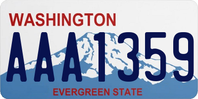 WA license plate AAA1359