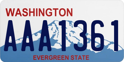 WA license plate AAA1361