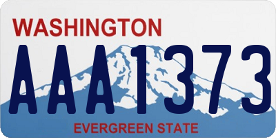 WA license plate AAA1373