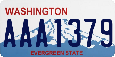 WA license plate AAA1379