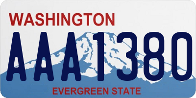 WA license plate AAA1380