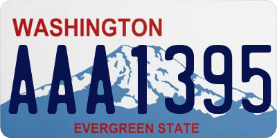 WA license plate AAA1395