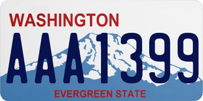 WA license plate AAA1399