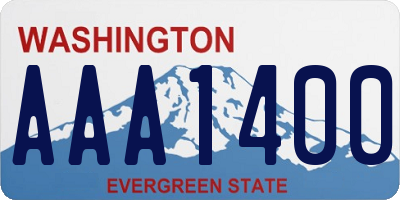 WA license plate AAA1400