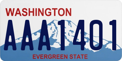 WA license plate AAA1401