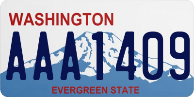 WA license plate AAA1409