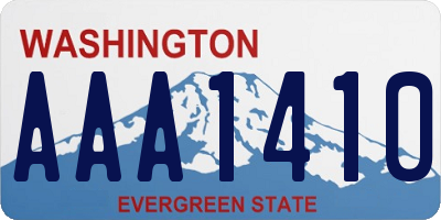 WA license plate AAA1410