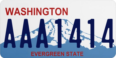 WA license plate AAA1414