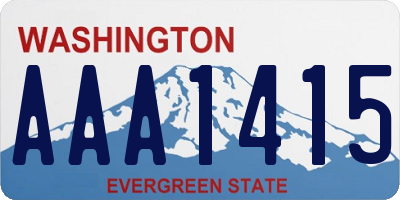 WA license plate AAA1415