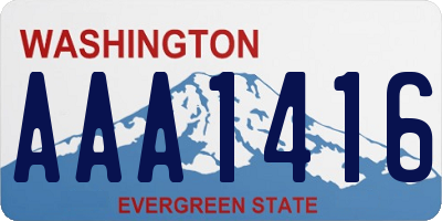 WA license plate AAA1416