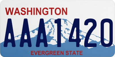 WA license plate AAA1420