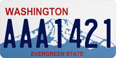 WA license plate AAA1421