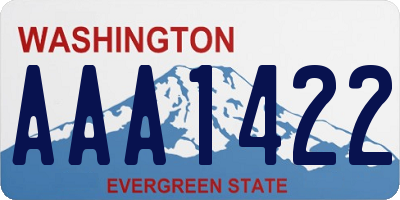 WA license plate AAA1422