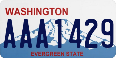 WA license plate AAA1429