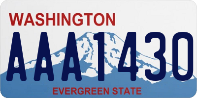 WA license plate AAA1430