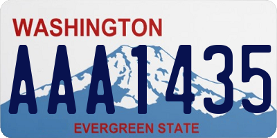WA license plate AAA1435