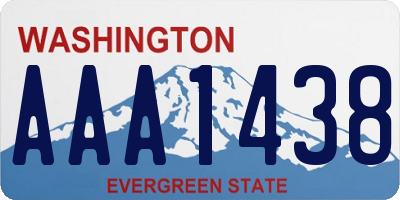 WA license plate AAA1438