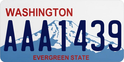 WA license plate AAA1439